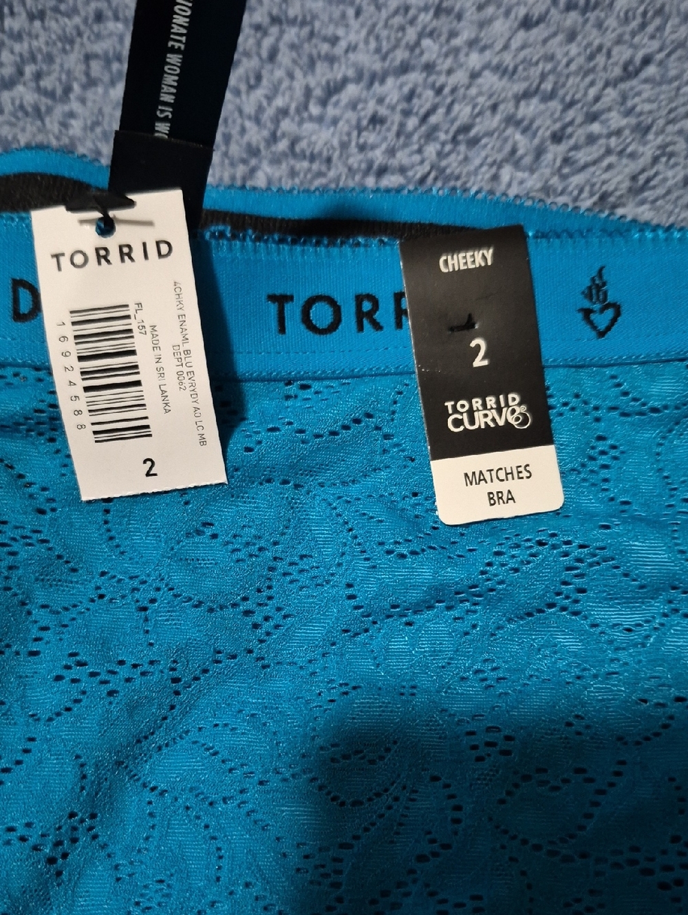 torrid Blue Lace Cheeky Skirt